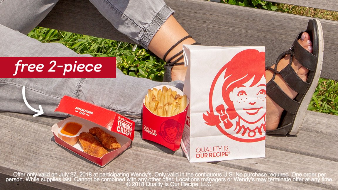 wendy s on twitter want your 2 pc chicken tenders for free the