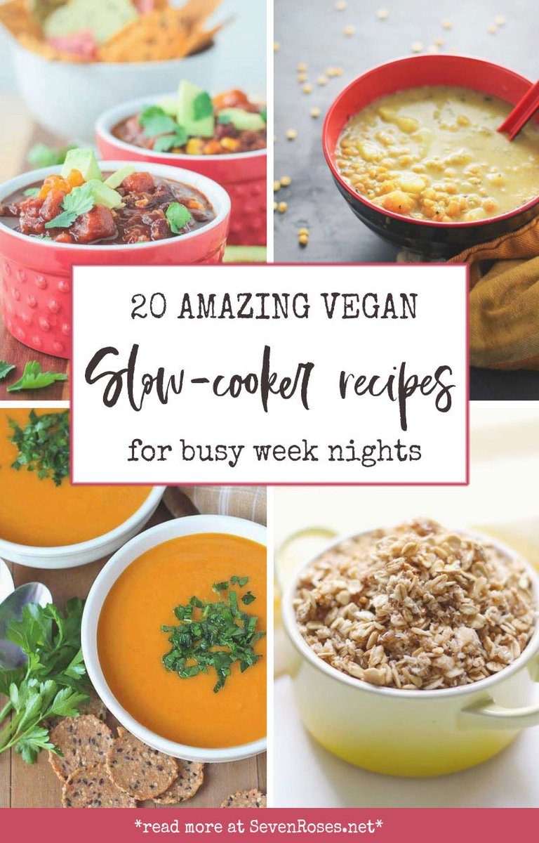 20 amazing #Vegan slow-cooker #recipes for busy week nights sevenroses.net/2018/07/vegan-… ♥ #BloggingGals #veganbloggers #BloggersTribe #allthoseblogs #bloggersgang #GWBchat @FabBloggersRT @FemaleBloggerRT @LovingBlogs @wetweetblogs