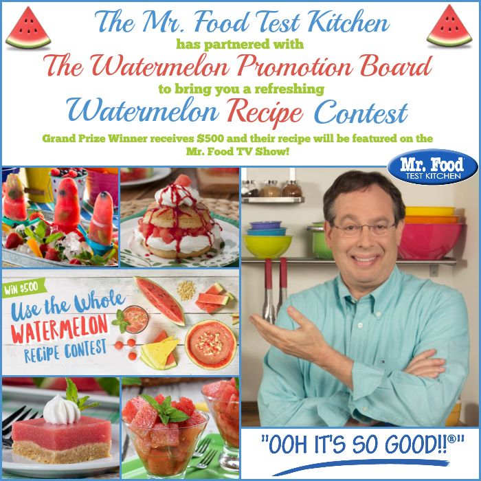 Mf Test Kitchen On Twitter Enter Your Best Watermelon Recipe For A Chance To Win 500 And Have Your Recipe Featured On The Mr Food Tv Show Https T Co 7ospj1xnyp Watermelonrecipe Recipecontest Contest Https T Co Rxhbtlrkdg