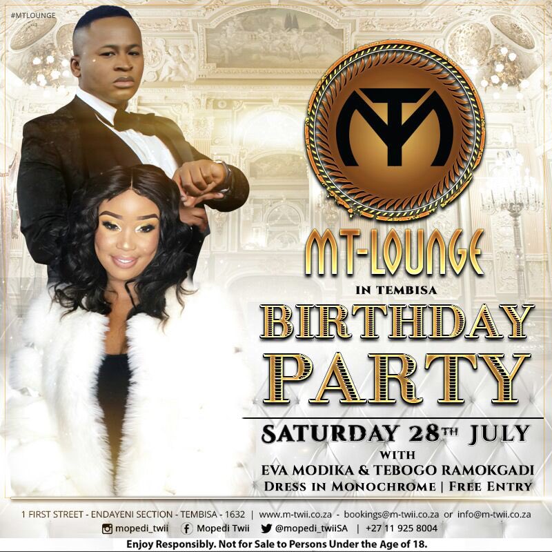 You can call 011 925 8004 if you wanna book a table for tomorrow <a href="/MT_LoungeSA/">Mopedi Twii</a> #MTLoungeBirthday