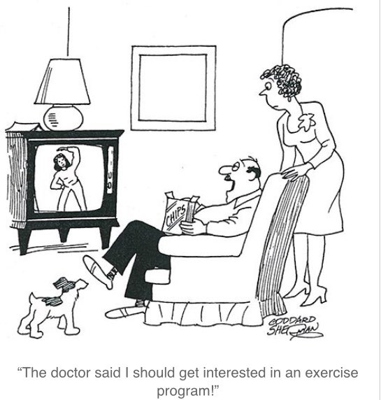 bes502's tweet photo. “The doctor said I should get interested in an #Exercise program!” #heartHumour - it’s good for your #heart ❤️ https://t.co/jRgfjlRQZZ