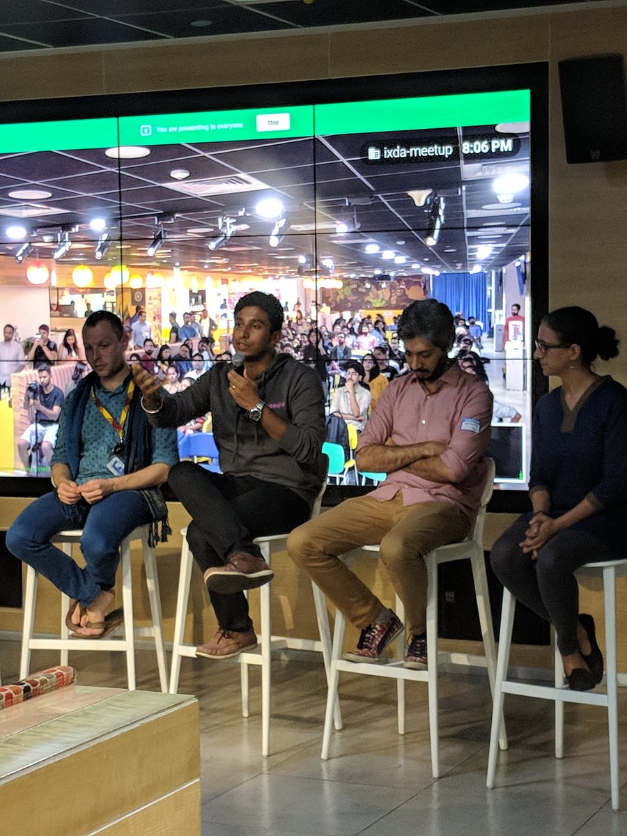 QriusV's tweet photo. A lady sitting in Indore wouldn't trust an engineer building a product in Bangalore. Taking that first leap of faith to build trust takes time @viditaatrey @MuzM09 @GoogleIndia @GoogleDesign @IxDA_Bangalore #GoogleIxDA #googleixda https://t.co/LDwmy2dTiy