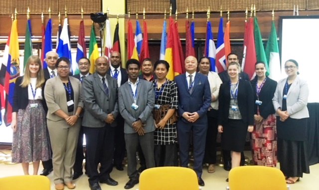 ISBAHQ's tweet photo. #Pacific #Island delegates to the #ISBAHQ #24thSession meetings in Kingston take time out for a group photo: Australia, Cook Islands, Federated States of Micronesia, Fiji, Kiribati, Nauru, New Zealand, Papua New Guinea, Tonga, Tuvalu, https://t.co/6fOS8Jxl59