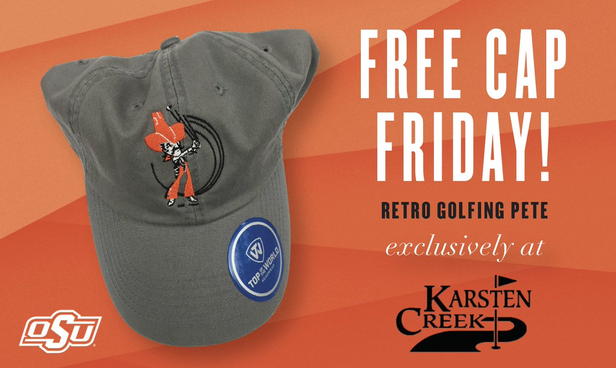 OSUGear's tweet image. Free Cap Friday!!! RT &amp;amp; Like for a chance to win this #okstate @towbrand retro Golfing Pete hat from @KarstenCreek. #GoPokes bit.ly/2Lv7taO
