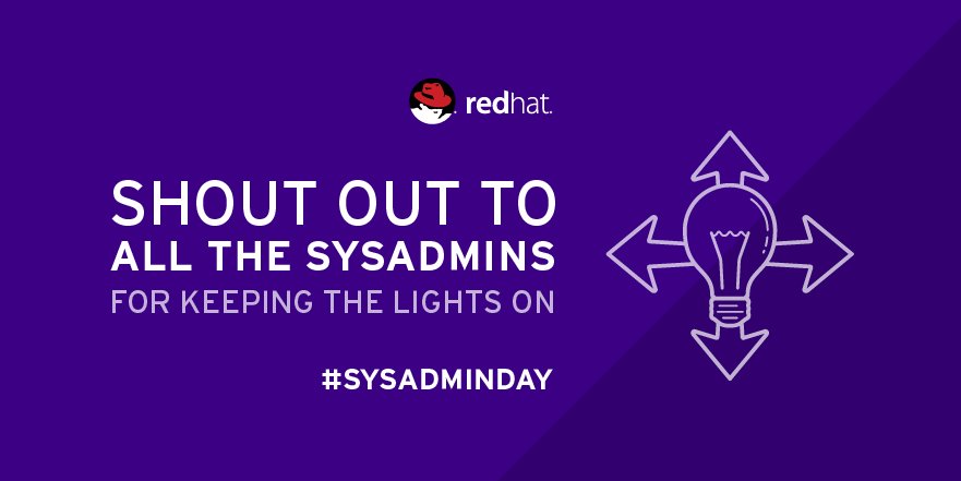 Thanks to all the system admins out there. When the servers, networks, and databases stop working—they don’t. #sysadminday #sysadmin #ITpros