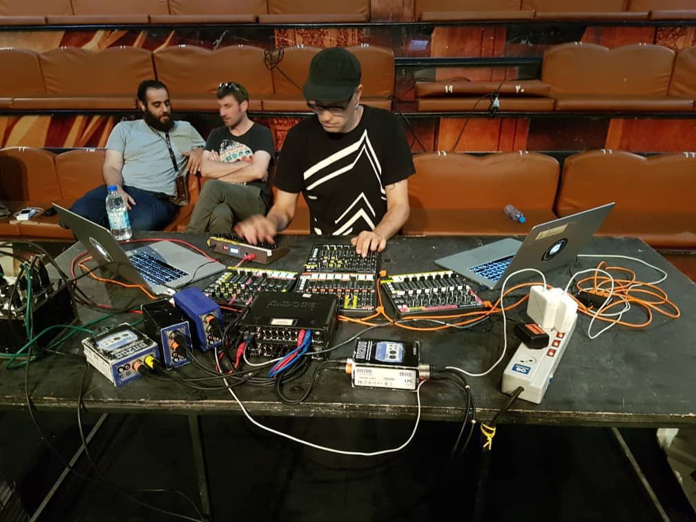 CTMFestival's tweet photo. Monolake (@robert_henke) preparing his audio performance for tonight on day 2 of #SETXCTM ✔️ https://t.co/GbYYKabrXw