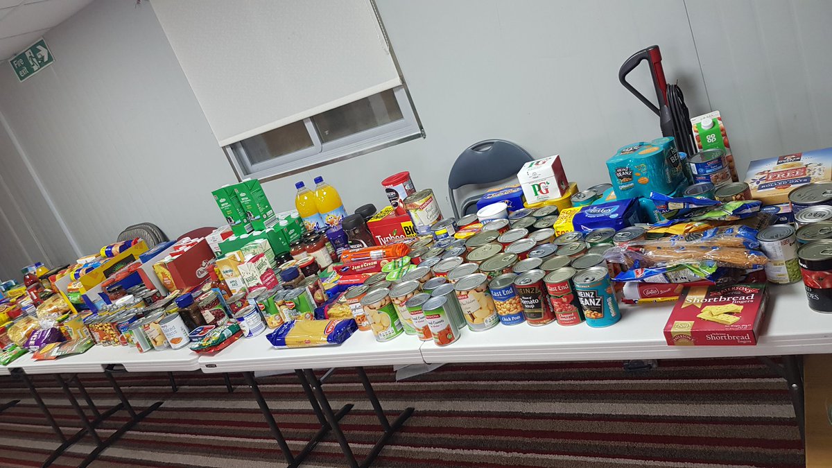 A massive thank you to everyone for their donations today. We raised a huge £400 for Cardiff Food Bank!.. As well as these food donations.

May you all be blessed!
#fighthiddenhunger
<a href="/CardiffFoodbank/">Cardiff Foodbank</a> 

@AlysonTwyman @
Your shortages have been filled! :)