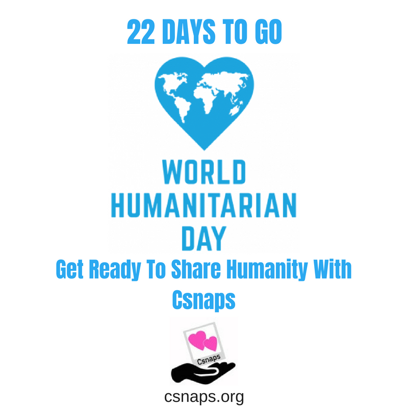 Csnaps_org's tweet photo. On This 19th August, 2018, do very small,post Inspiries with whom you love and care most on Csnaps and share gratitude, save lives :) 

Inspirie Post  https://t.co/FhLLEgy6zP 
Web: https://t.co/YIU6kK9NFX

 #HumanitarianDay2018 #Csnaps #BestCharityApp  #Selfie #Inspirie #donate https://t.co/Hz82ZnUdkT