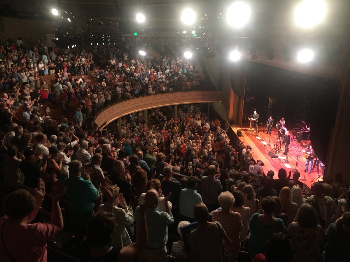 Ricky Skaggs performance to a sold out crowd at the @theryman last night, garnered multiple standing ovations, beginning when he first hit the stage as a new Bluegrass Music Hall of Fame Inductee! #bluegrassnights