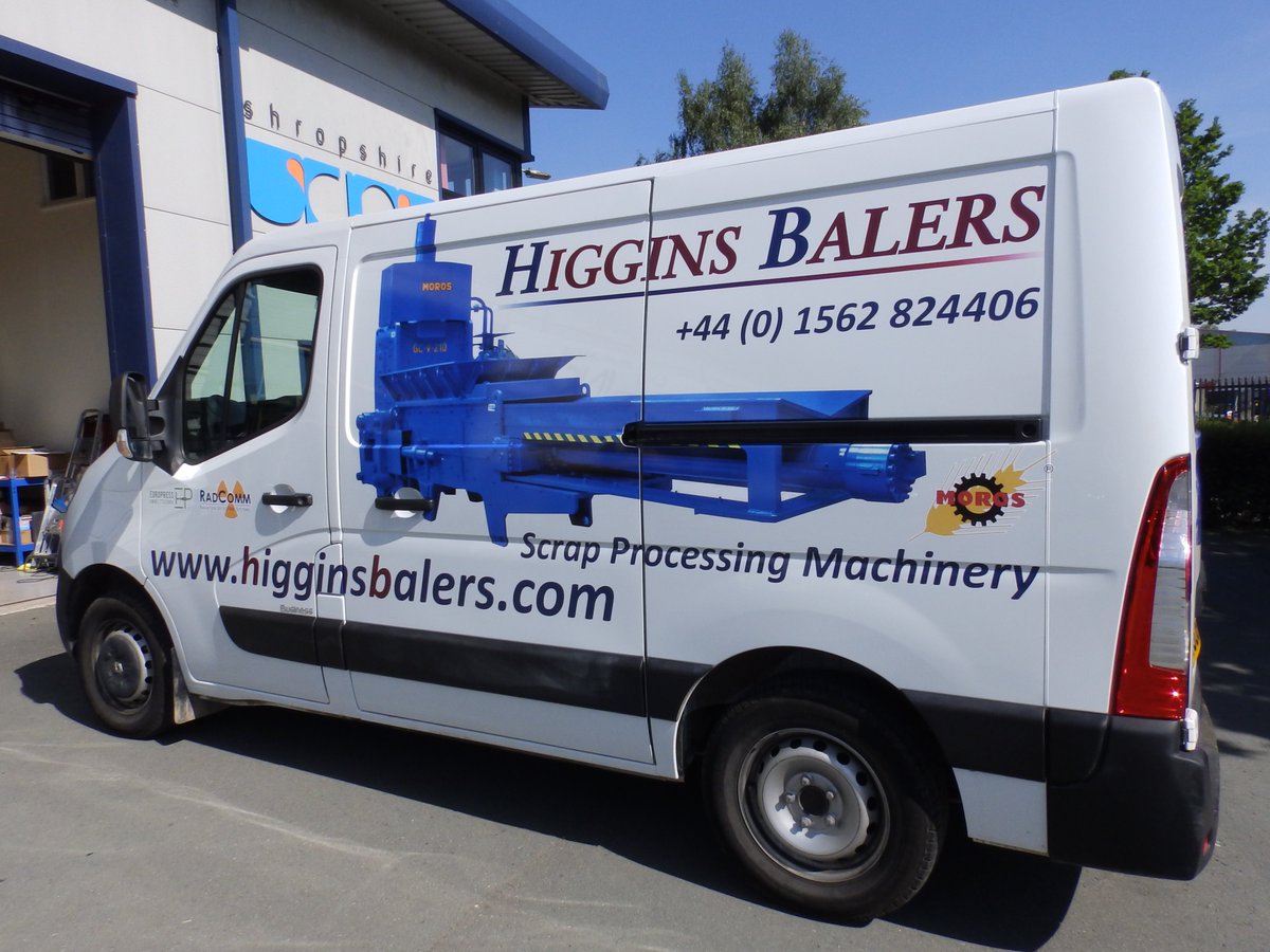 Another very happy customer with the wrap we did on the van higginsbalers.com
