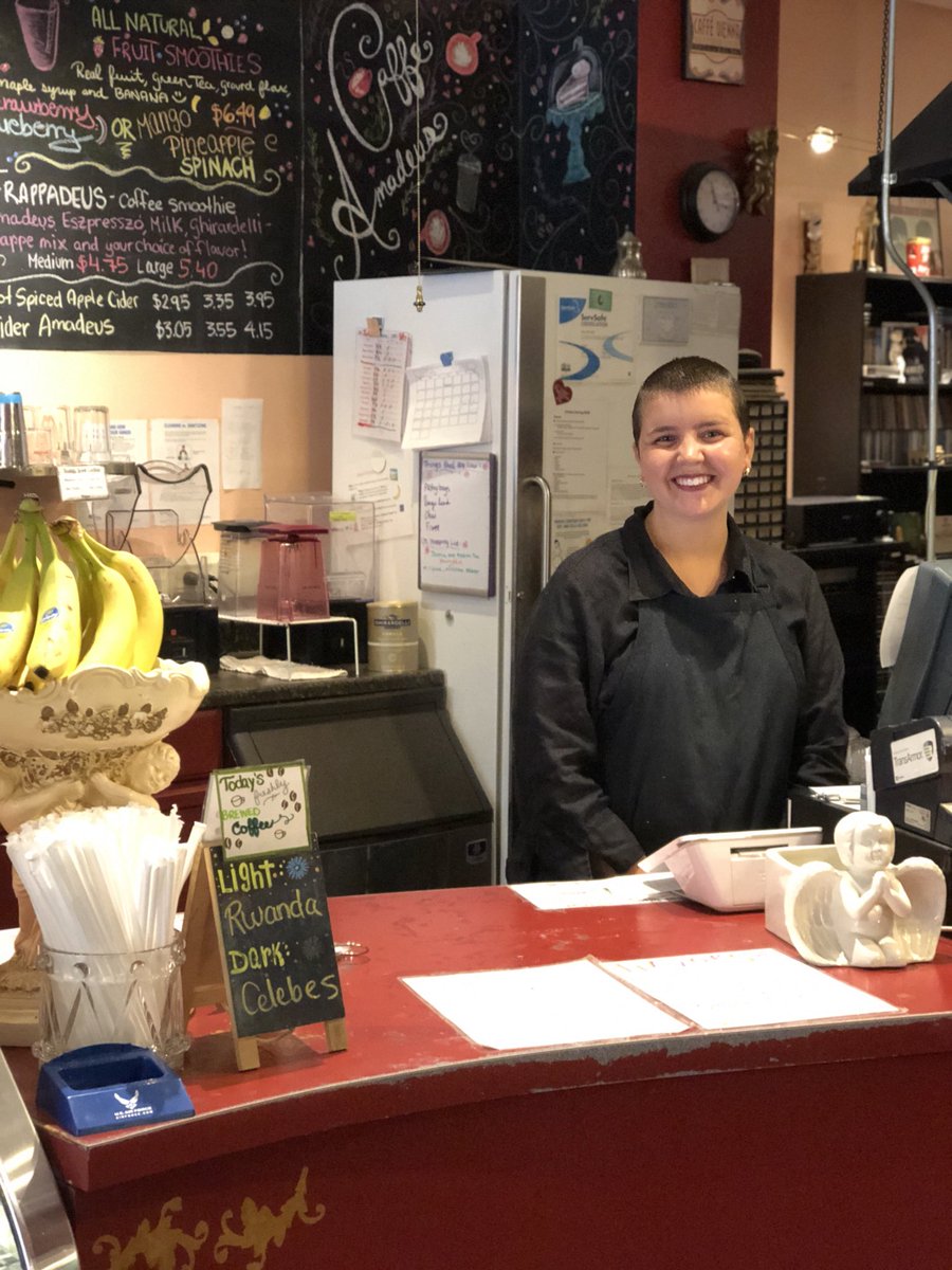 AmadeusCaffe's tweet photo. Farewell Jessie 👋 We will miss Jessie List so much! She is one of the sweetest people we have ever met, a hard worker and an excellent team player! We will definitely miss Jessie but are so excited for next adventure! Good luck Jessie in all that you do! 
❤️❤️ https://t.co/snv6Le2ZVV