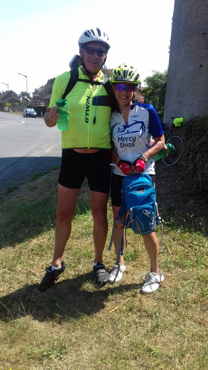 Mercy Ships UK (@mercyshipsuk) on Twitter photo Here is an update on our amazing cyclists who are biking from London to Paris to raise money for <a href="/MercyShipsUK/">Mercy Ships UK</a> . Meet Gill and Terry who have made it to day 3 despite the sweltering temperatures - well done guys! Why not sign up for the ride in 2019: ow.ly/3p5K30l9poY Here is an update on our amazing cyclists who are biking from London to Paris to raise money for <a href="/MercyShipsUK/">Mercy Ships UK</a> . Meet Gill and Terry who have made it to day 3 despite the sweltering temperatures - well done guys! Why not sign up for the ride in 2019: ow.ly/3p5K30l9poY