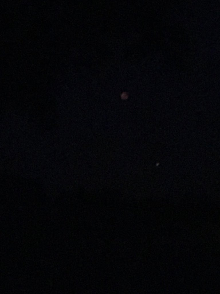 De maan en mars verduisterd