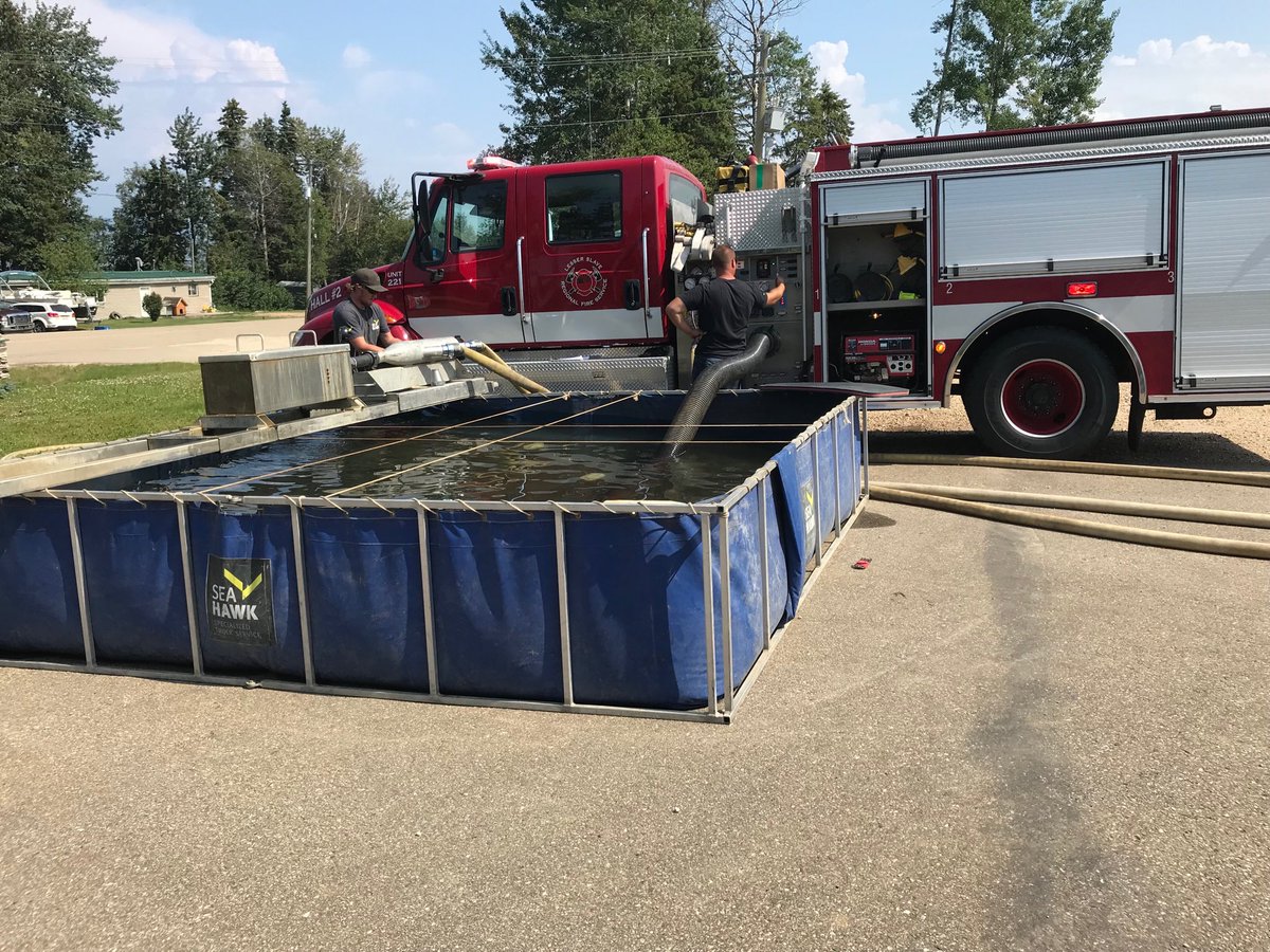 Pump testing, ensuring our fleet is #firefighting #ready ⁦<a href="/LSRFS/">Lesser Slave Regional Fire Service</a>⁩ <a href="/seahawk/">Marcus Dewing</a> truck service #always ready