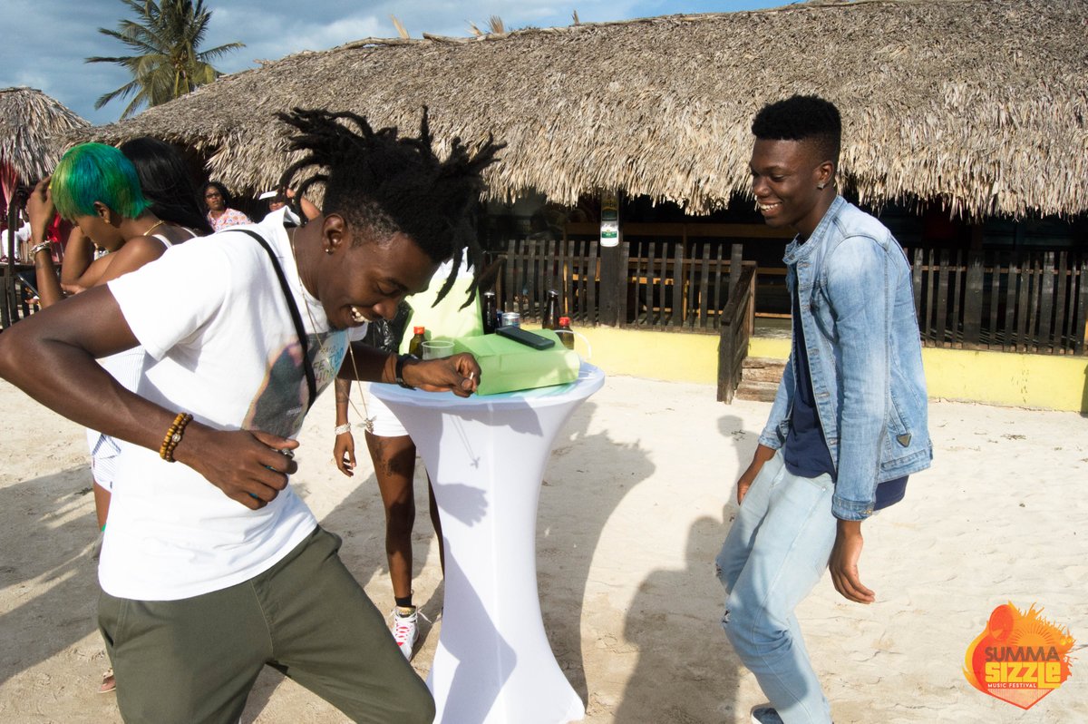 SummaSizzleFest's tweet photo. .@OfficialTamoJ &amp; @onekacique at the Summa Sizzle Music Festival Launch.

Check out these two talented artistes on the big stage August 11! #SummaSizzleFest https://t.co/yo4CR2i0W8