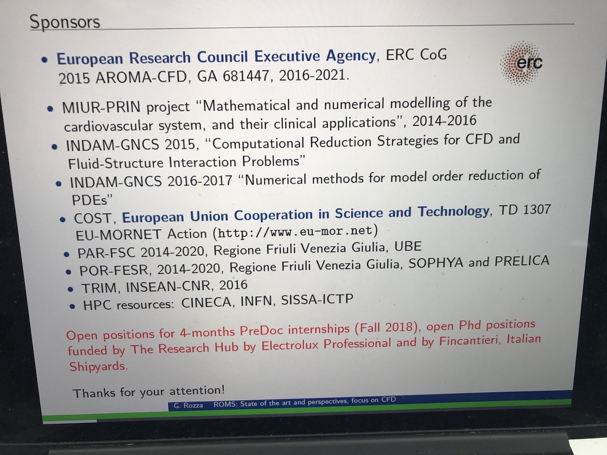 gianluigi_rozza's tweet photo. @rozzagroup @rozzagroup talk at #WCCM18 in #NewYork on #reduced #order #methods in #CFD: state of the art on #FEM, #FV, #bifurcations, #parameter #reduction by #POD #RB and our #CSE #software @ITHACA_ROM @RBniCS. Thanks to @ROMSOC_ITN, @AROMA_CFD #FARE #SOPHYA #PRELICA #mathLab https://t.co/83Q6GYDF51