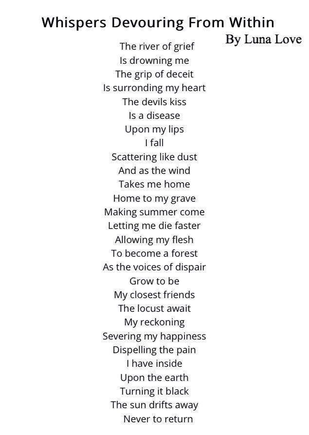 LunaLove6963's tweet photo. My #poem #poetry #poetrycommunity #writingmywayout #writingmystory #deciet #despair #mentalhealth #depression #domesticabuse #domesticviolence https://t.co/GEPQFz2O0M