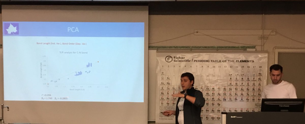 indstateSURE's tweet photo. Our second speakers for this week’s #SUREProgram are Ahmad Ahmad and Liam Brown. Their #UndergradResearch explores analyzing characteristics of bond length and bond order using multiple linear regression analysis and also animating the Claisen Rearrangement. #indianaState https://t.co/5HoHUapOmj