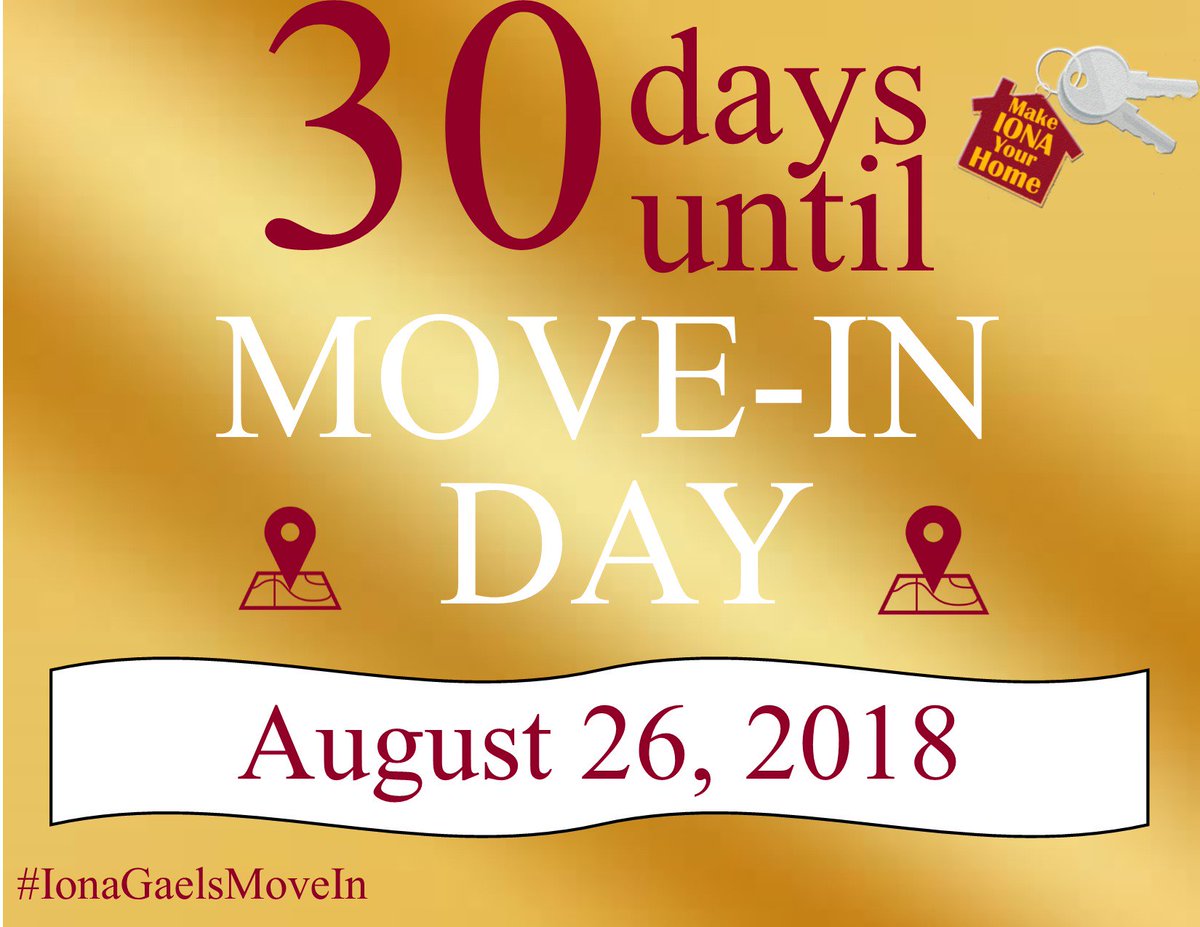 IonaResLife's tweet photo. Only 30 more days until our new Gaels arrive! 🔑 https://t.co/lQFyyU2S0Y