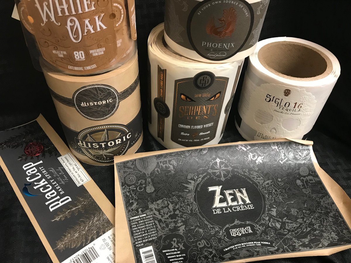 KURZUSA's tweet photo. Amazing labels using our foil printed by Wright Global Graphics in Thomasville, NC. Incredible design team and production team. It's always an inspiration to walk into their samples room! #hotstamping #coldfoiling #kurz #wrightglobalgraphics https://t.co/BiX5hz71P6