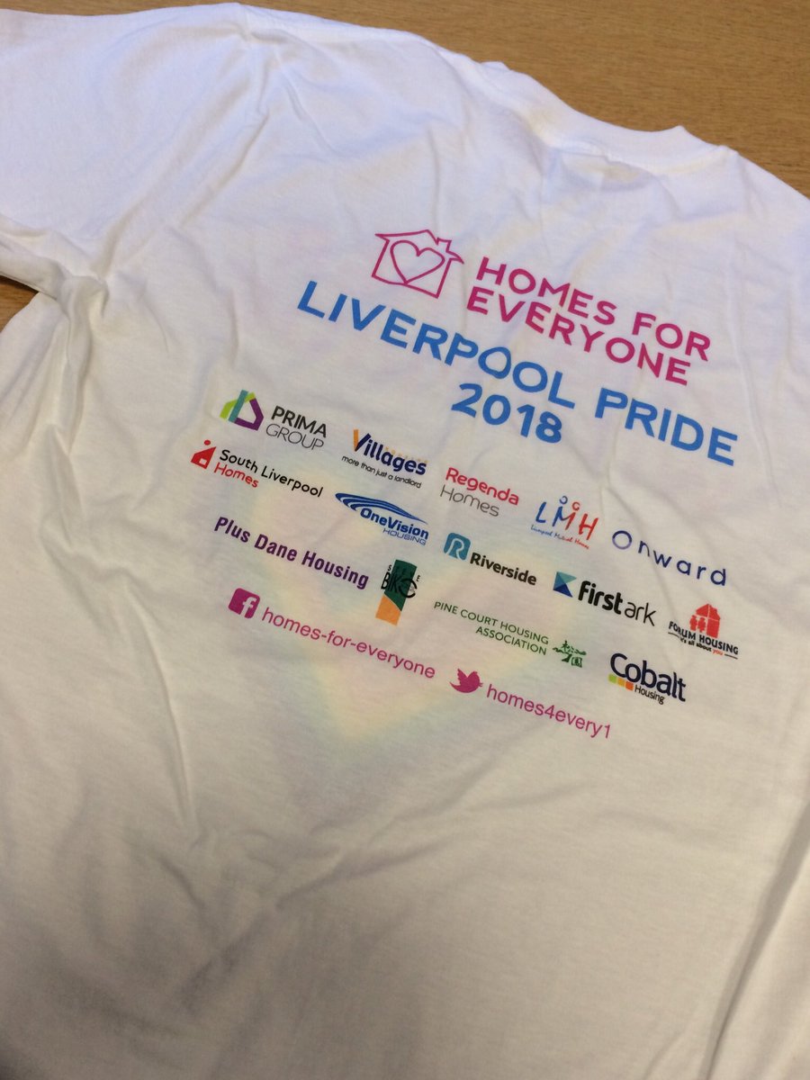 Here’s the back of this year’s famous HFE tee. What does the front look like? Come #liverpoolpride tomorrow and find out! 🌈