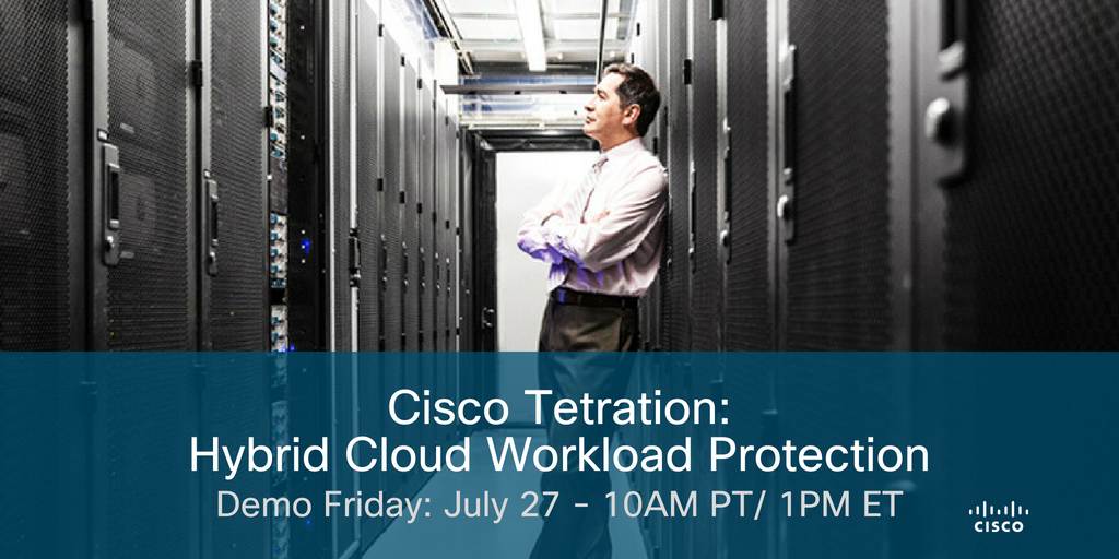 CiscoSecure's tweet image. Happening now. Live demo #SecureDataCenter. Cisco Tetration protects your workloads wherever they go in the multi-cloud organization. Enable a zero-trust model to identify security incidents faster and reduce your risks. Join us to see how: cs.co/6018DSmiu