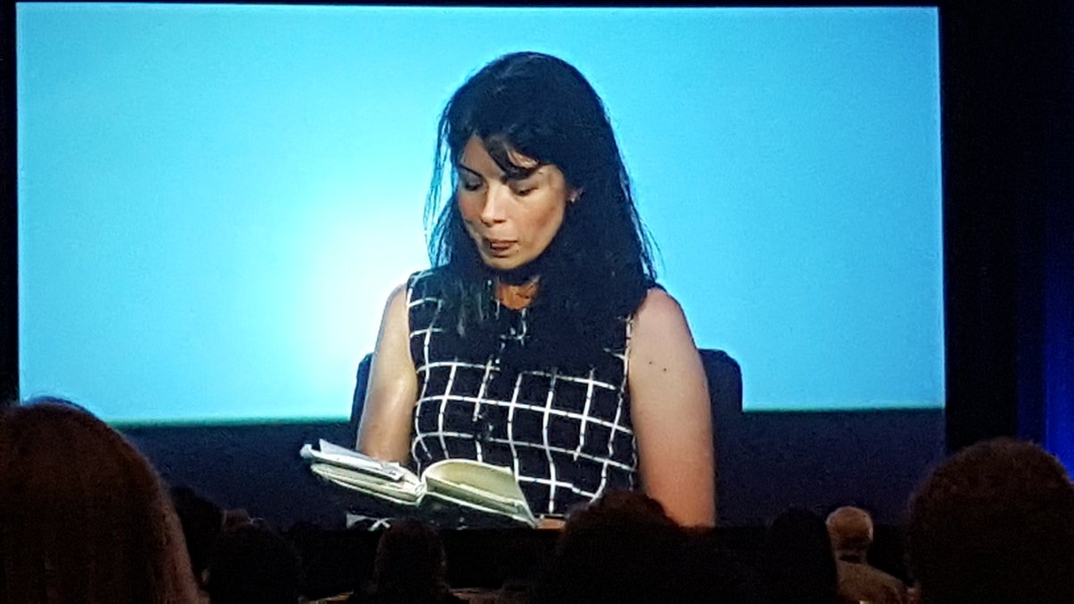 PolymathSteve's tweet photo. @rocketgirlmd reading from late husband's book. #devotion #inspiring #pinksocks https://t.co/SX0Vg9skzB