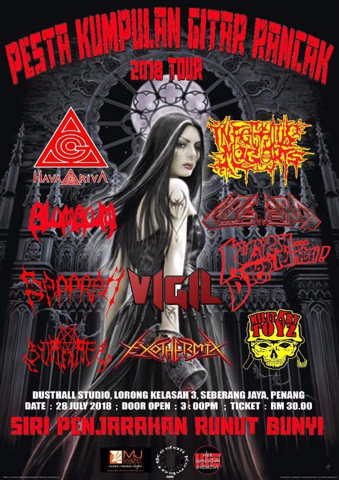 Jenn_Thompson's tweet photo. #PENANG TODAY July28 PESTA KUMPULAN GITAR RANCAK 2018 TOUR 3pm DusthallStudio #SeberangJaya ft. #InfectiousMaggots #Hayagriva #Slumscum #LOGAM #Sapprah @vigilgrunge #KugiranDTepiPantai #ExothermiX #MilitaryToyz https://t.co/JeF7ucy1xc