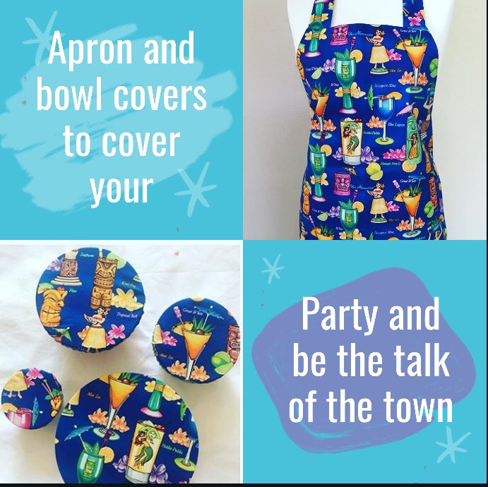 Having an Hawaiian party how about an apron and bowl covers to get your guest talking etsy.com/shop/idarosema… #apron #partytime #hawaiianparty #partytime #getguesttalking #bowlcovers
