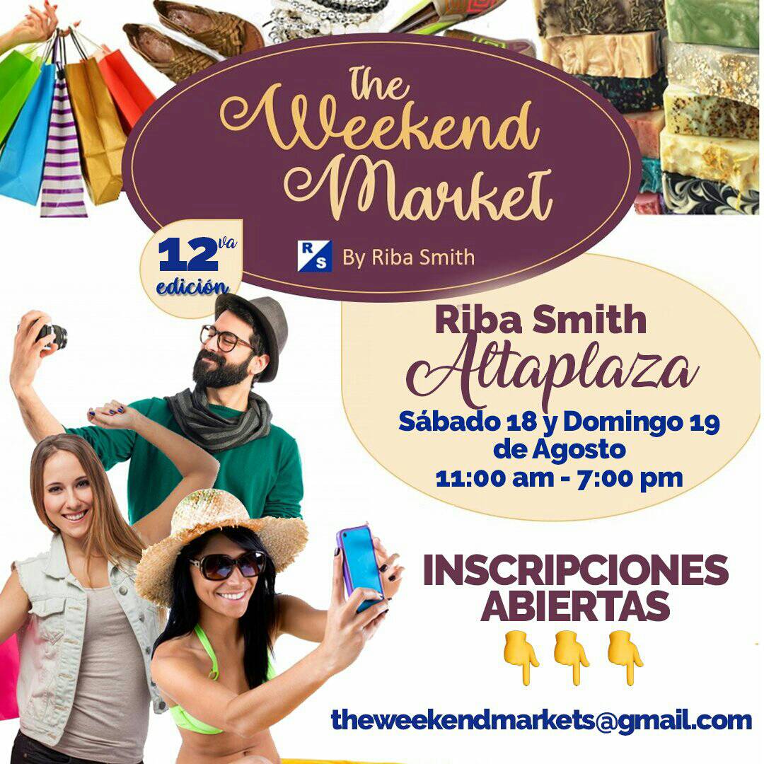 Riba_Smith's tweet photo. 🚨Inscripciones Abiertas para el próximo #TheWeekendMarket #Altaplaza 🚨Nos vemos nuevamente en el espacio mas IN con artesanos locales en #TheWeekendMarketRS de #RibaSmith #AltaPlaza 💁para este 18 y 19 de agosto ¡Inscríbete a theweekendmarkets@gmail.com! https://t.co/iPy7FrZ95U