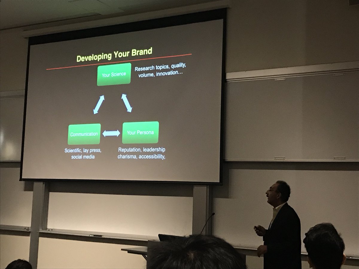 Guilak_Lab's tweet photo. The three keys to developing your #brand: science 🔬, persona 👩‍💼, and communication @Farsh_G https://t.co/2brhn3D8iW