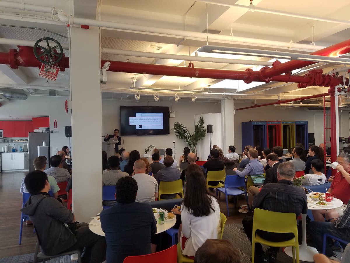 PrathmJ's tweet image. Packed house for today&apos;s #MachineEatable @CivicHall w/ @MicrosoftNY and @DataKind Chris Wiggins discussing how @nytimes and basically every company use data!