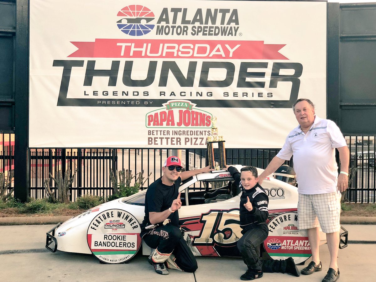 wjpmotorsports's tweet image. Lee Brown put his bando in victory lane @amsupdates last night. Bill Plemons Jr finished 2nd setting up a winner-take-all championship in the race 10 finale. Thanks to the Moseleys, Hicks, and @Marknahrstedt for all their hard work on the WJP cars.