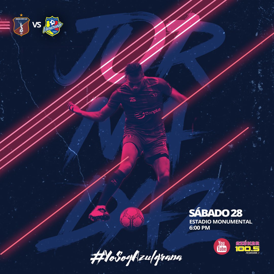 zonadeportiva17's tweet photo. @Monagas_SC 🆚@AtleticoVzla 
📅Sabado 2⃣8⃣ De Julio
🏟️Estadio Monumental De Maturin 
⏰6⃣:0⃣0⃣ PM
#LIGAFUTVExZD #YoSoyAzulgrana 🔵🔴 https://t.co/mMdDGMIp2L