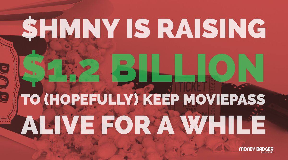 gomoneybadger's tweet photo. MoviePass is still around (for now). But $HMNY is pulling out all the stops to keep it alive. https://t.co/GldzXTyNS1