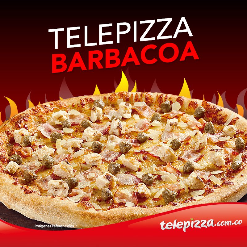 TelePizzaCol's tweet image. Like a la publicación si te encanta la pizza Barbacoa 👍. La combinación entre el queso, pollo, tocineta, carne y la salsa barbacoa de nuestra pizza es irresistible 🤤 ¿Cuál es tu favorito? Pídela en telepizza.com.co o al 7490505 en Bogotá y al 6045959 en Medellín 👈