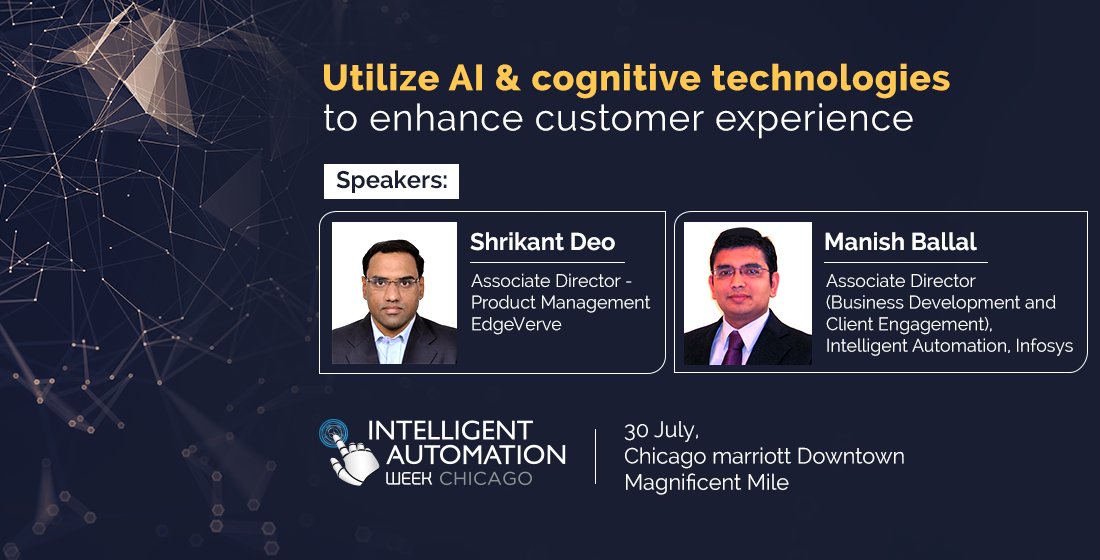 edge_verve's tweet photo. Attend our workshop at the #IntelligentAutomationWeek, #Chicago to successfully implement #AI &amp; #CognitiveTechnologies.

Know more: https://t.co/1OXLS07g2c      
 
@AiiA_Network @IQPC #IAWEEK #AI #Automation #Tech #IntelligentAutomation #TechNews https://t.co/EkCkdGI1IP