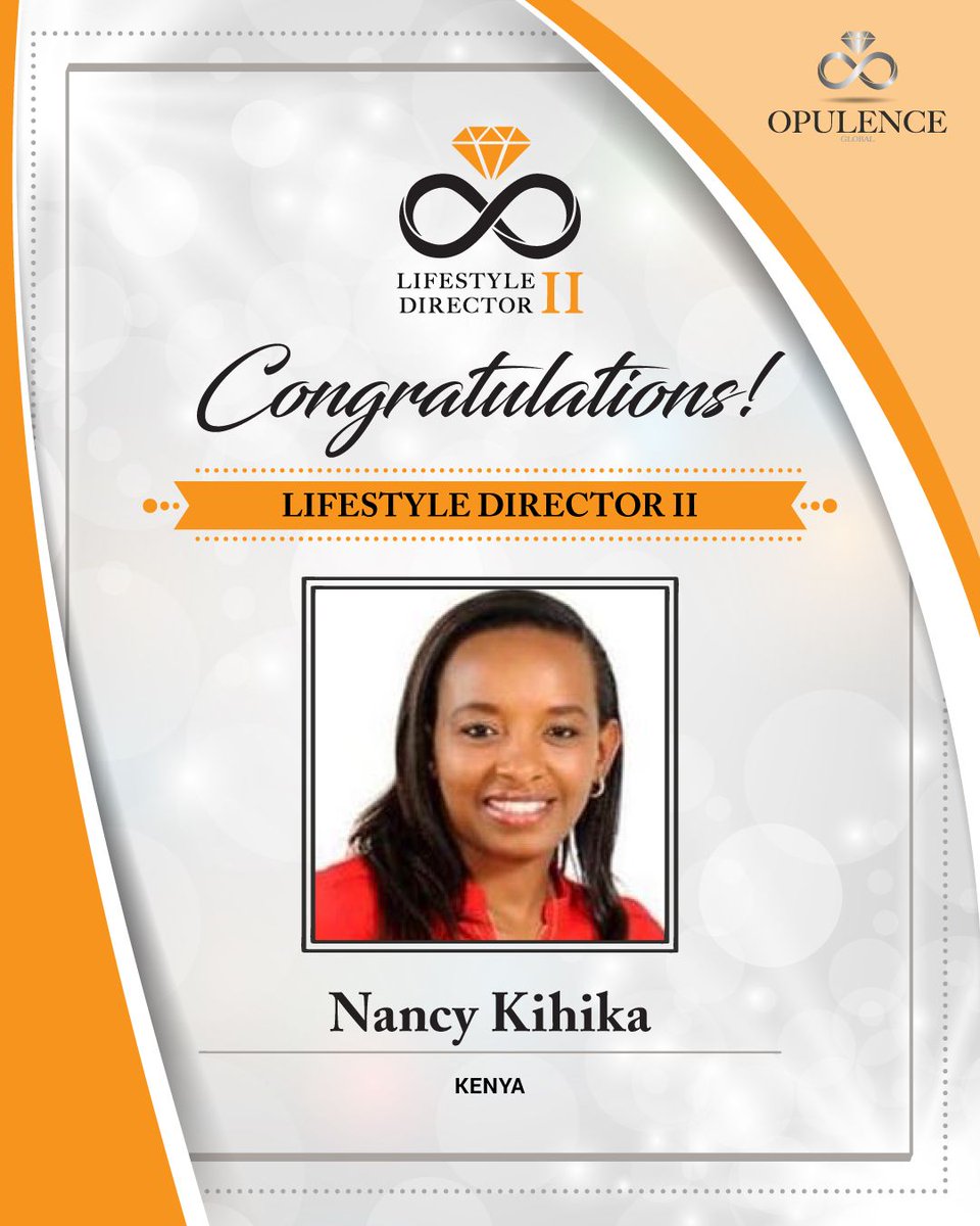opulencegl's tweet photo. WOW! 🇰🇪 #Kenya is on FIRE! 🔥 Huge #congratulations to Nancy Kihika for achieving Lifestyle Director 2 just 1 month after advancing to Lifestyle Director 1! You are taking advantage of the Lifestyle Director 1 Promotion the hard work has paid off! See you on our next #cruise! https://t.co/RLgulmHYKu