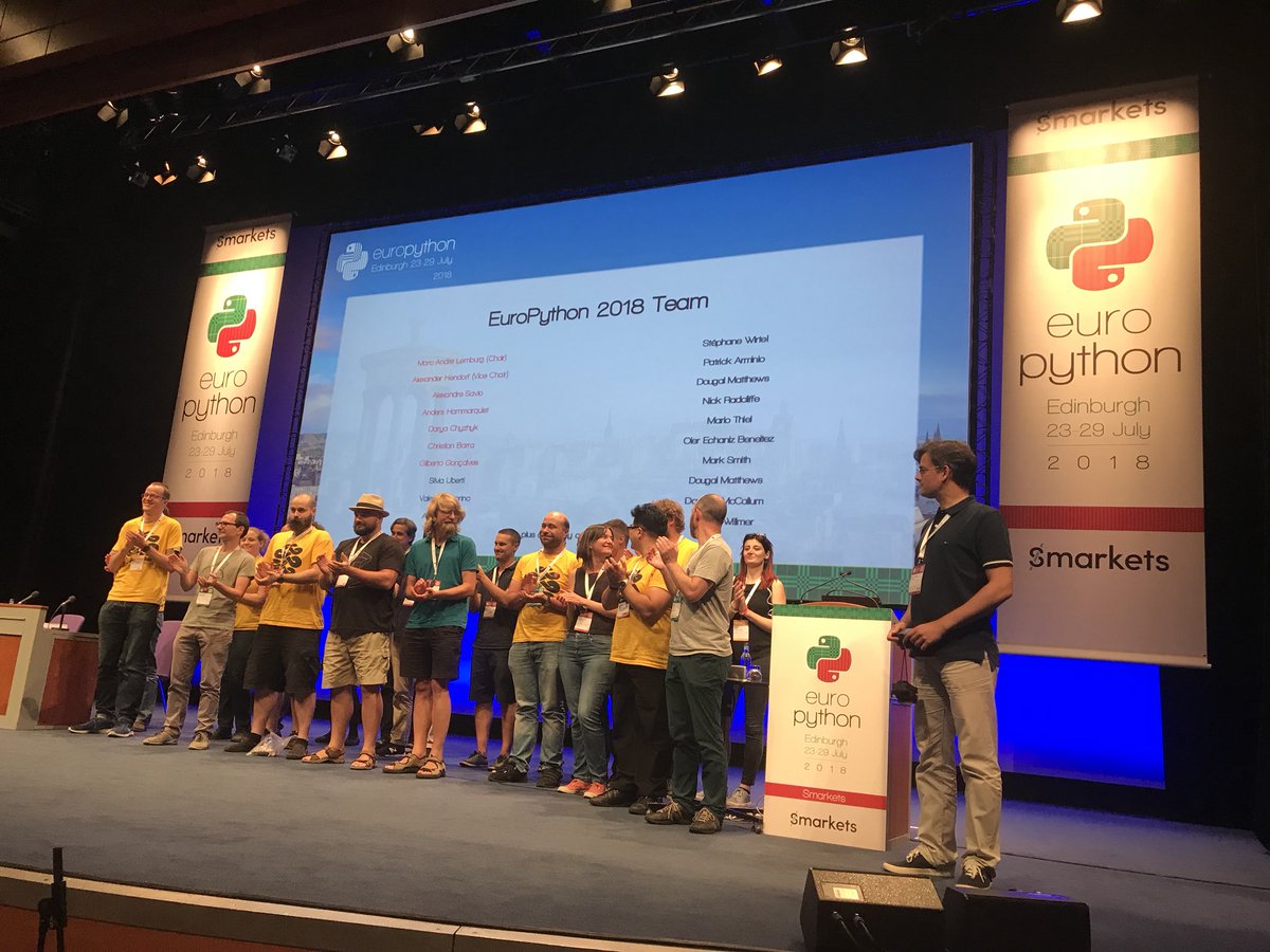 dybait's tweet photo. #europython volunteers and organizers ! Thanks a lot ! https://t.co/7E8q1BnOEj