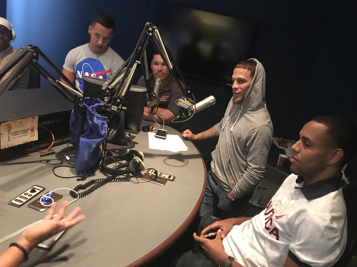 CottoPromotions's tweet photo. Danielito Zorrilla y Jonathan Oquendo en su participación hoy en el programa @LaGarataMega hablando de sus compromisos del próximo 4 de agosto en el Complejo deportivo Nilmarie Santini en San Juan en la serie @directvpr Boxing Nights. #BOXEOxDIRECTV #OnDirectv161 @RealMiguelCotto https://t.co/WuLiy379rq