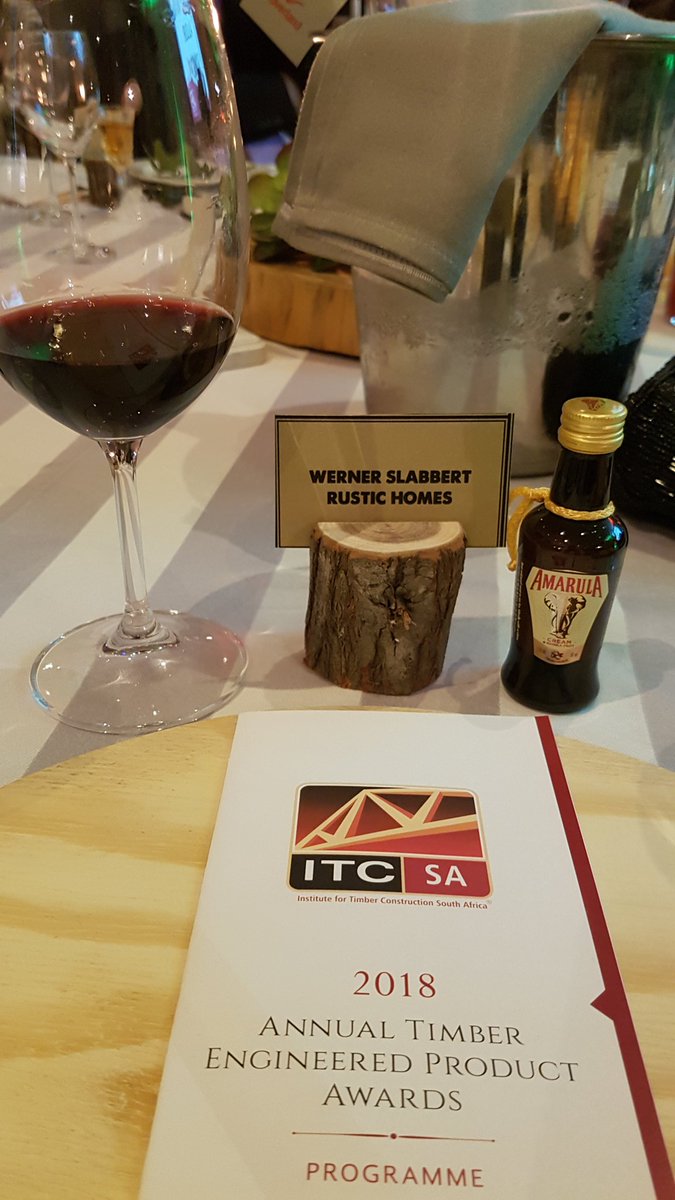 RusticHomes1's tweet photo. Excellence in Structural Timber Awards @ITC_SA1 good luck to all the participants and may the best structures take the prizes home tonight!!!!!!! 💪💪💪💪💪 #ITCAwards2018 https://t.co/Zbn0OpRW6n
