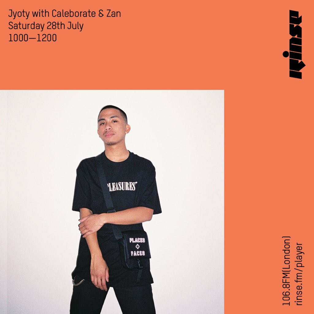 BecauseJyoty's tweet photo. Bay area where you at 👀 I sat down with the lovely @CALEBORATE when he was in town and REALLY got to know him - some new @ltsGambino , @denzelcurry and @intanetz  + a guest mix from @sannybisquerra 🍊tune in to @RinseFM x #rinse #radio #caleborate #zan #hiphop #music https://t.co/X4I0Nze3zr