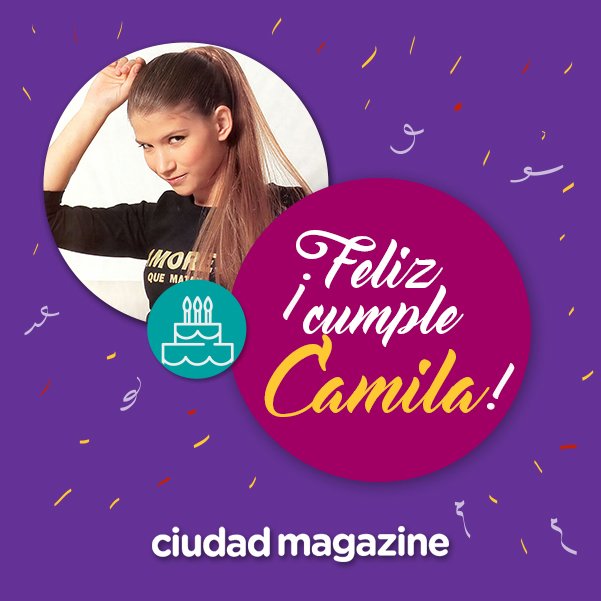 ciudad_magazine's tweet photo. ¡FELIZ CUMPLEAÑOS CAMILA! Hoy es el cumple de la actriz y cantante argentina Camila Bordonaba. ¡Felicidades! https://t.co/8lfaChZVUz