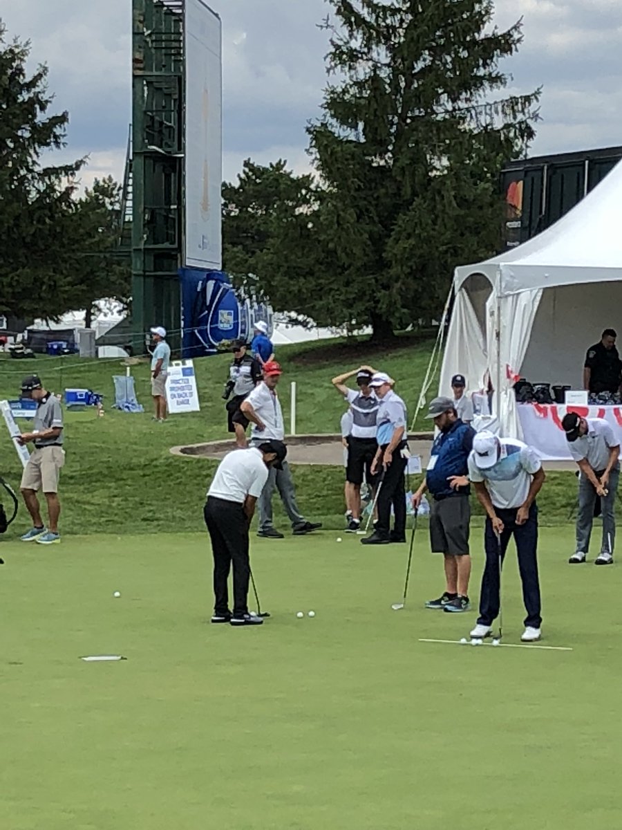 golf_manitoba's tweet photo. The Manitoban trio at the @RBCCanadianOpen of @dingramgolf, @Fanmanner and @NicFanman discussing things ahead of Round 2. https://t.co/fbvJ1jvYXZ