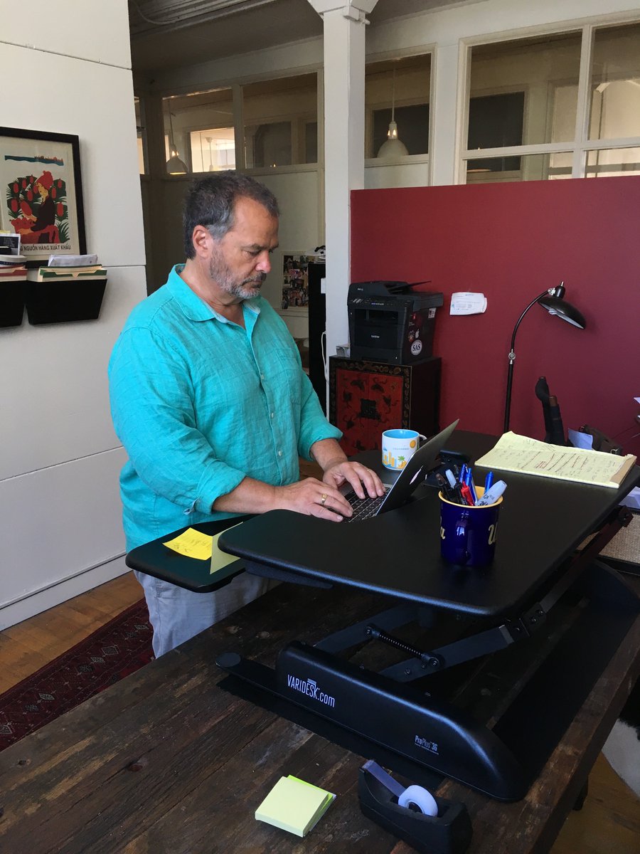 SteveStrauss's tweet image. I am loving my new VARIDESK. My dad had a standing desk for 50 years. He just turned 90 and is in great health. I want to be like him especially with regard to his great health and I think my new VARIDESK will help! #activeworkspace @varidesk #partner
