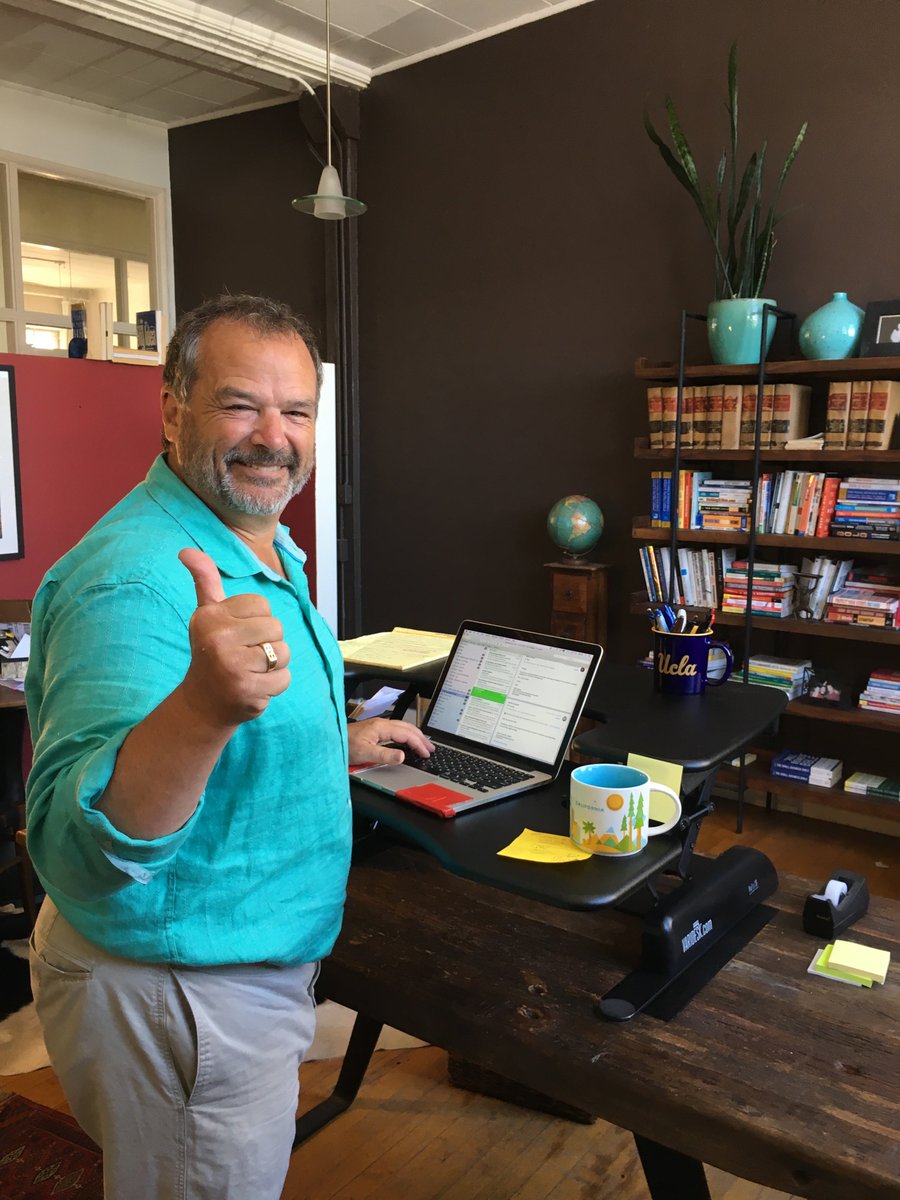 SteveStrauss's tweet image. I am loving my new VARIDESK. My dad had a standing desk for 50 years. He just turned 90 and is in great health. I want to be like him especially with regard to his great health and I think my new VARIDESK will help! #activeworkspace @varidesk #partner