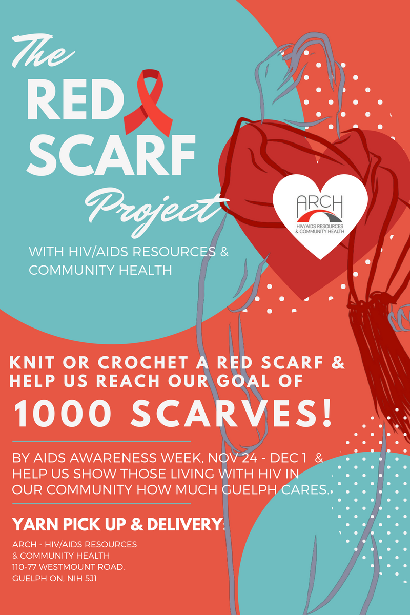 ARCHGuelph's tweet photo. We know the weather is hot, but why not start your knitting project now? Help us reach our goal of 1000 scarves this year for the #TheRedScarfProject ! #PoolSideKnitting https://t.co/dONe2Gjwog