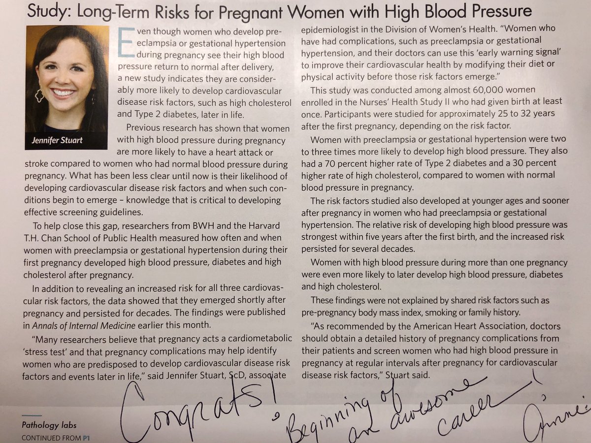 jenstuart_'s tweet image. Grateful to have found such a supportive home to start my academic career! Came back from @BrighamWomens New Faculty Luncheon to find a copy of the BWH Bulletin stuck in my door with this message from my colleague @aloBoston. Thanks, Annie! #AcademicTwitter #ERCchat #PhDchat