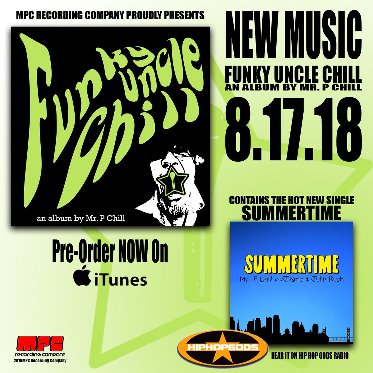 HipHopInfinity's tweet photo. RT MrPChill916: Funky Uncle Chill is available for pre-order NOW on iTunes
Contains the HOT new single, Summertime, as heard on hiphopgods
#realhiphop #classicflow #newmusic https://t.co/pvyZeLKsPV