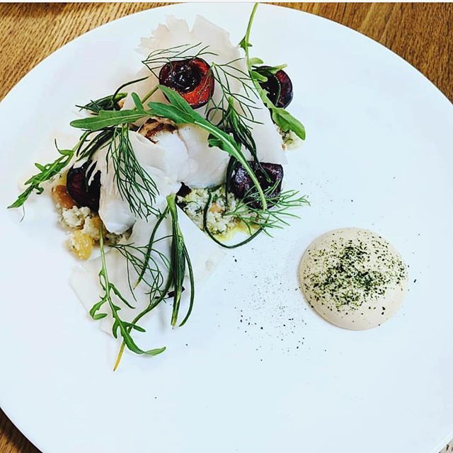 hide_restaurant's tweet photo. From our head chef on Ground @joshangus27 : new dish! Barbecued monkfish, cauliflower 3 ways, cheeries& monks beard #fishdish #londonfood #hidelondon #olliedabbous #foodie #beautifulplate https://t.co/NvVfvoUsZ2 https://t.co/jfEea1RVFe